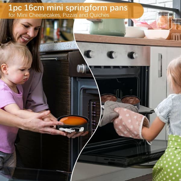 Rund kakeform - 1 stk, 15 cm, non-stick, flat bunn - Egnet for baking av kaker