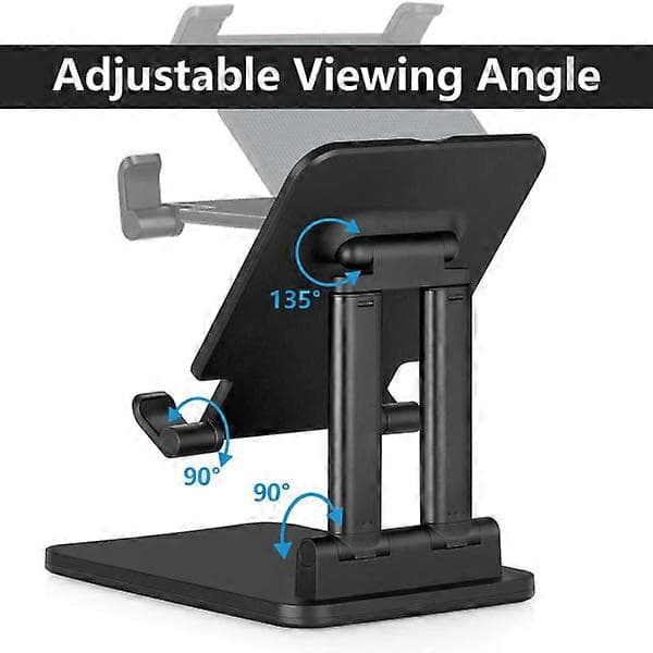Justerbar tablet, tabletholder - universal, Sort