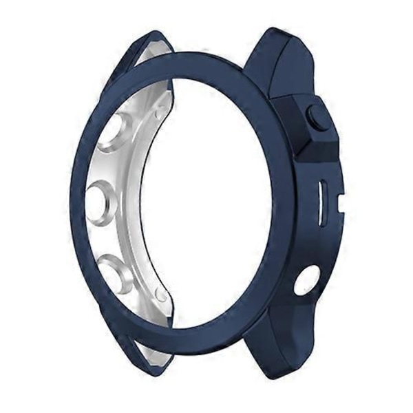 For Garmin Fenix 7 Støtsikker TPU Klokkeveske Dark Blue
