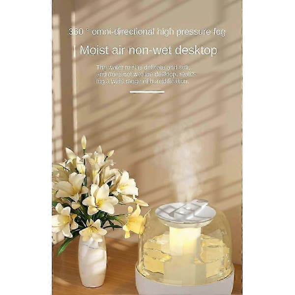 4L Luftfugter USB Aromaterapi Luftfugter Hjem Luftfugtere Luftrenser med LED Lampe Desktop M