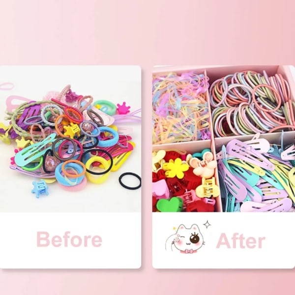 1140-Pack Baby pandebånd og hårspænder - Multicolor Small