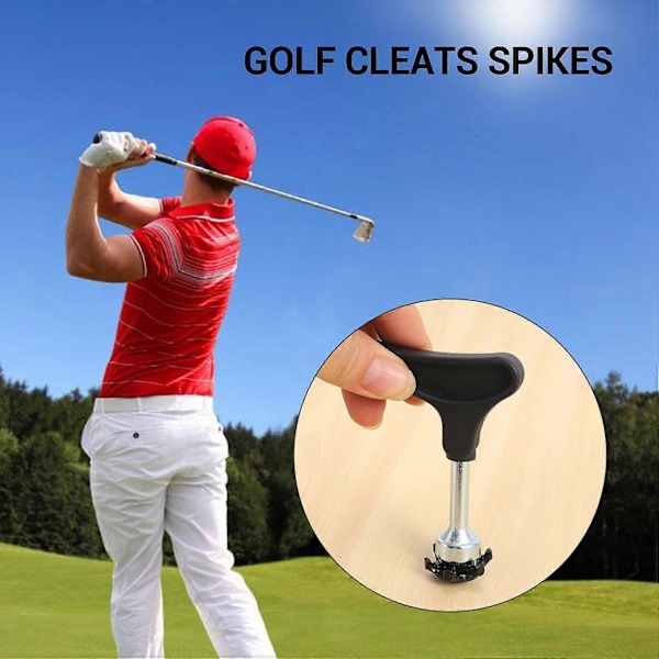 25 stk. let udskiftelige knopper, universelle skridsikre golfsko, med golfpigge-nøgle, to-pins sko Re