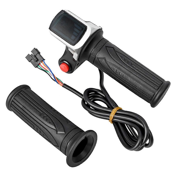 Universal Elektrisk Sykkel Gasshåndtak med LCD-skjerm Håndtak Gasshåndtak for 36V Twist Gasshåndtak Scooter E-