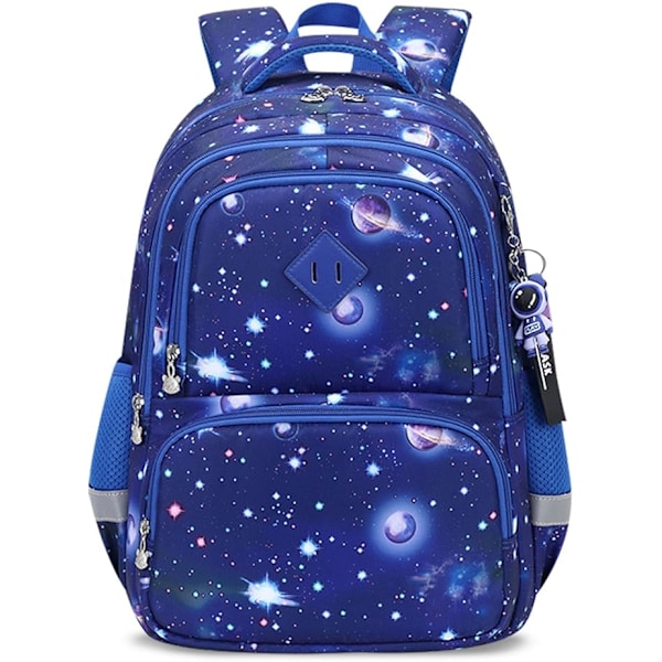 Børne Rygsæk Folkeskole Rygsække Mellemskole Rygsæk Studenter Rygsæk Drenge Rygsække Piger Rygsæk Multi-lomme Skole Rygsæk Royal Blue Galaxy