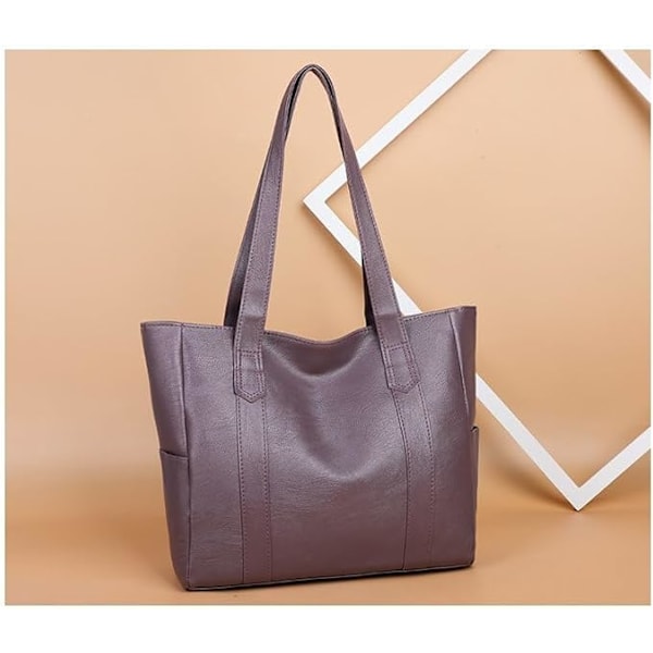 Dametasker, Damehåndtaske, Dame Crossbody Tasker, PU Læder, Dame Skuldertaske 01-morado