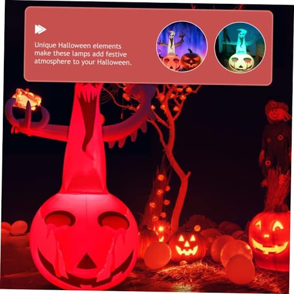 Uppblåsbart Halloween-spöke med pumpa och belysning - Utomhusdekoration