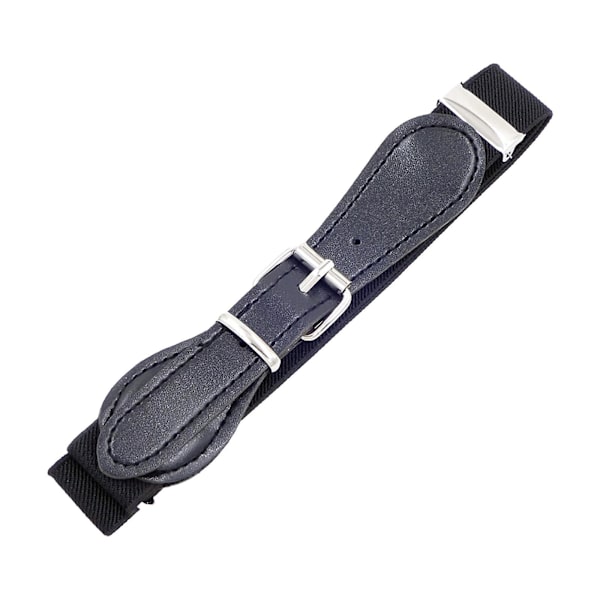 Elastiskt justerbart midjebälte för barn, avslappnat stretchbälte, sött klänningsbälte PU-läderbälte för pojkar jeans byxor kjolar Black 2.5cmx65cm