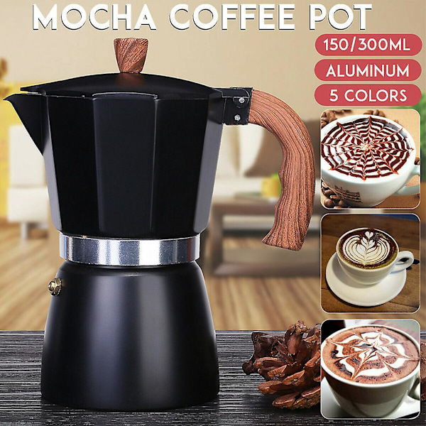 Alumiininen italialaisen tyylinen espressokahvinkeitin percolator uuniin Red 150ML