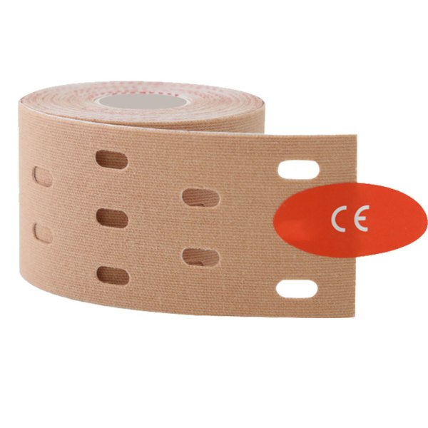 5cm*5m perforeret elastisk klæbende sportstape Tension Muskeltape Bandage Bandage Hudfarve