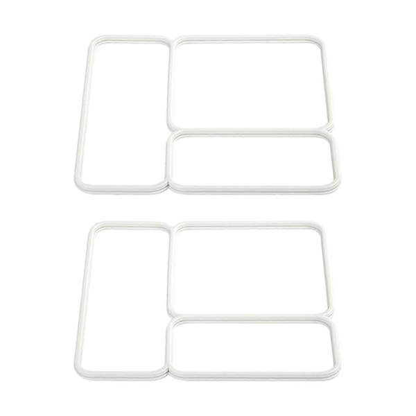 1/2 st Lock Tätningspackning för OmieBox Exakt Passform Ersättningsdel för Barns Bento Lunchlåda Isolerad Matbehållare Locktätningar White 2pcs