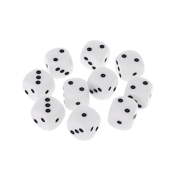 10kpl 16mm D3 Kuusisivuiset Nopat Pallot Dungeons & Dragon D&d Rpg Poly Pöytäkoneelle F
