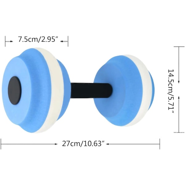Pool-Flydere, Vandvægte til Pool, Vandtræningsudstyr til Pool, Skumstangsstænger, Vand-Aerobic Udstyr blue