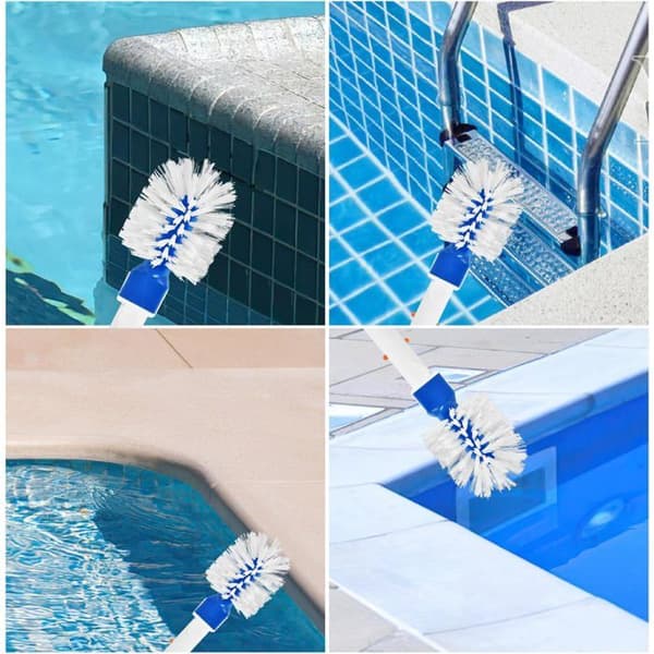 Runde hjørnepoolbørster til rengøring af pools, til pooltrapper, badekar, fliser, hjørner