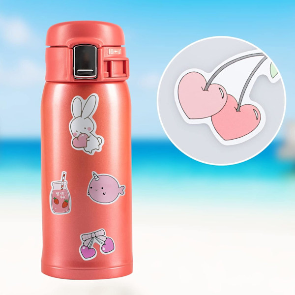 50 kpl Pink Cute -tarrapaketti, Vedenkestäviä itseliimautuvia vinyylitarroja tarroja lehtiöihin päiväkirjoihin tytöille teineille (erilaisia kuvioita)
