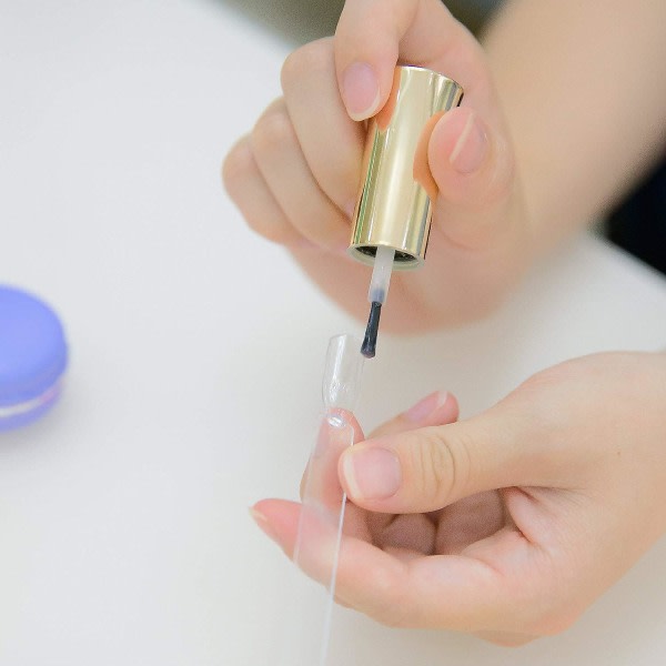 sett Totalt 150 tips Klare negleprøver Sticks Nail Art Supplies for neglelakkutstilling og DIY hjemme