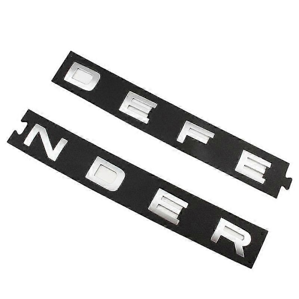 3D Abs Defender -tunnus kirjaimet auton etukannen takaluukun merkkitarra Land Rover L663 Trx4 Trx 4 110 2020 2021 -lisävarusteille Front Matt Silver Before 2019