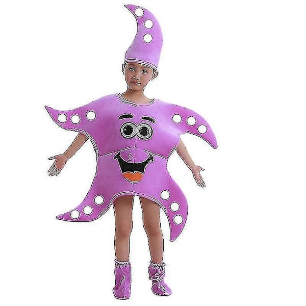 Lasten Koulu Koti Juhla Meritähti Cosplay Puku Pojille Tytöille Vauvan Merieläin Tähti Lavaesitys Vaatteet Tanssipuku Purple 170 cm