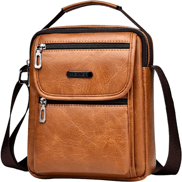 Herrväska Herr Axelväska Läderhandväskor Vattentäta Crossbody-väskor Retro Business Casual Messenger Läder Messenger Väskor Herr