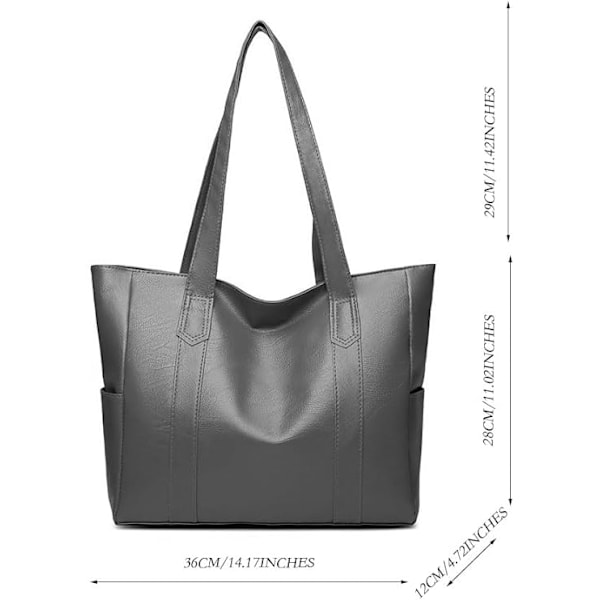 Dametasker, Damehåndtaske, Dame Crossbody Tasker, PU Læder, Dame Skuldertaske 01-gris