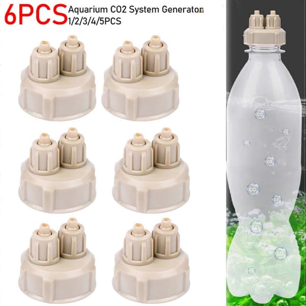 12x Akvarium CO2 System Generator Flasklock Akvarium Växt Luftspridare Generator Verktyg Koldioxidreaktor