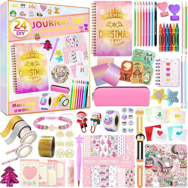 Brainrot Julekalender 24 Dage med Overraskelser Årets Fedeste Kalender Total Brainrot Mode 75 Journaling Set