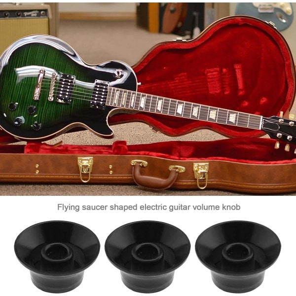 4 st Gitarrkontrollknappar Volym Ton Hastighetsknappar 6mm Gitarrbas Topphattsknappar för Elektrisk Gitarr Musik