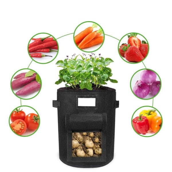 Potatisodlingssäckar, 3-pack 26 liter Odlingssäckar Trädgårdspotatispåsar
