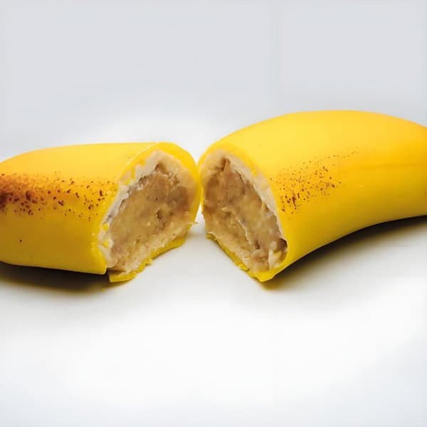 3D Banan Silikone Bageform med 12 Hulrum, 29,5x17x2cm, til Desserter, Mousse, Chokolade, Kager, Gelé, Budding