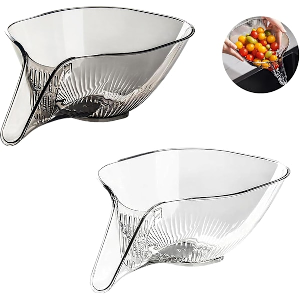 2 PCS Multi-Functional Drain Basket Fruit，Vegetable Washing， Kitchen Sink Drain ，Drainage，Kitchen Sink Strainer