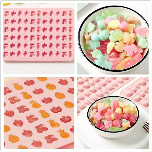 2 st Mini Frukt Gummy Formar Havsdjur Godisformar Livsmedelsklassad Silikon Godisform För Choklad Gelé Isbitar Praliner Karameller (frukt)