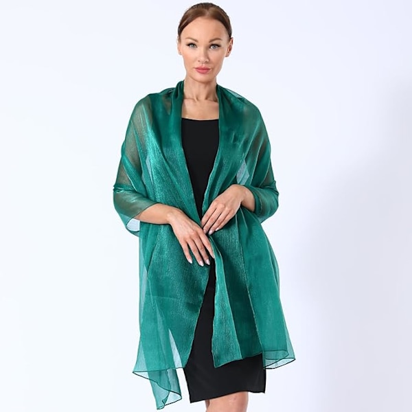 Naisten Stola, Chiffon-huivi, Stola, Huivi, Elegantti, Chiffon, Kevyt, Pehmeä, Ylisuuri, Olkapäästtola, Naisille Verde Oscuro