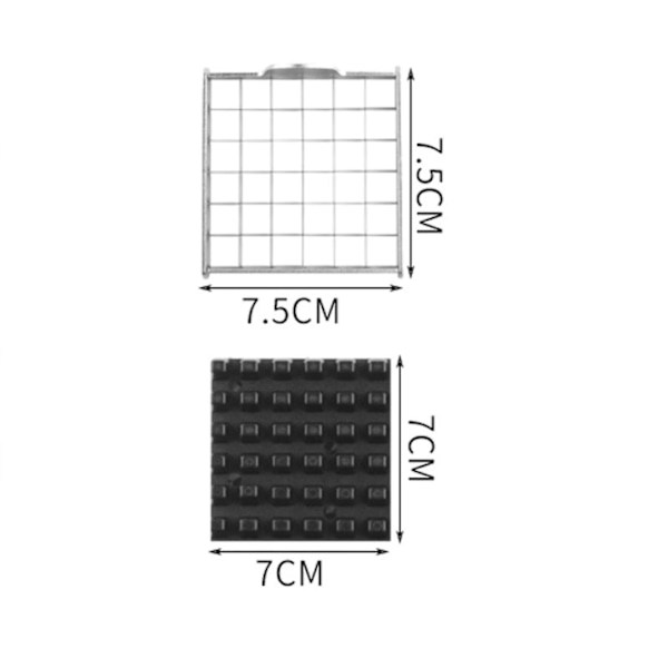 Ranskalaisten perunoiden leikkurin terän osat Perunaleikkurin terä kurkuille jamssille porkkanoille 36 reikää 36 Holes 7.5cmx7.5cm