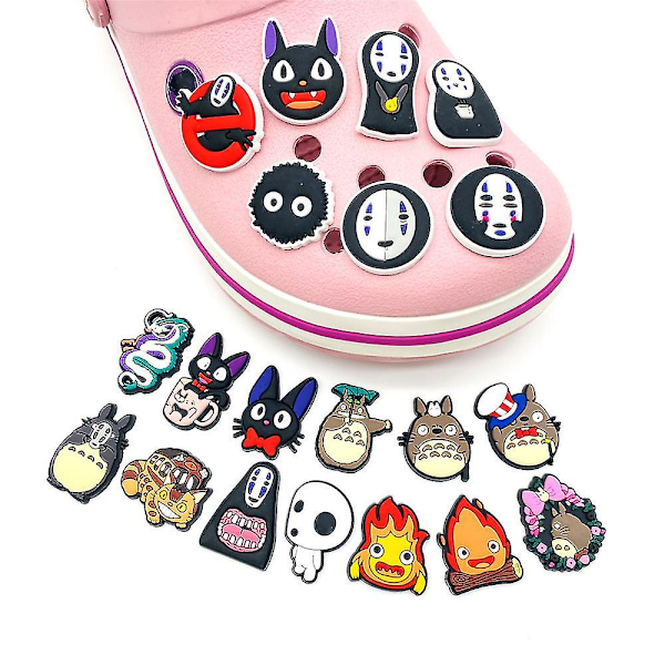 20 stk Anime Spirited Away-figurer skocharms for Crocs clog-sandaler dekorasjonstilbehør bursdagsgaver