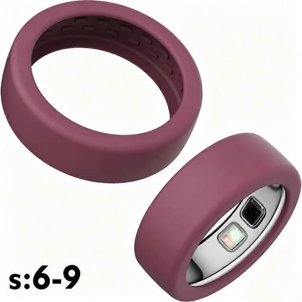 Silikonskyddsfodral för Oura Ring 5 Smart Ring Stötsäkert Red S