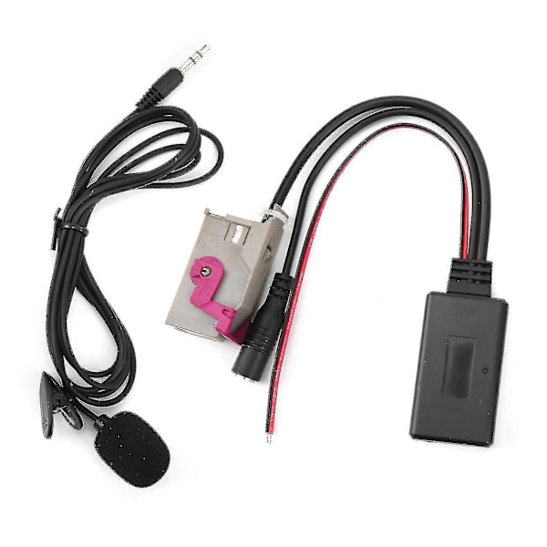 Bluetooth 5.0 Aux Kabel Adapter med Mikrofon Erstatning for A3 A4 A6 A8 Tt R8 Rns-e Hovedenhet