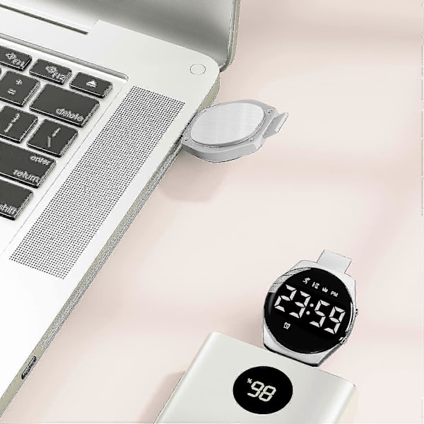 Barnklocka, Digital Klocka Kompatibel Med Pojkar Flickor, Sportklocka Med Fitness Tracker, Väckarklocka, Stoppur, Ingen App Och Vattentät, Klocka Kompatibel 33-Gray
