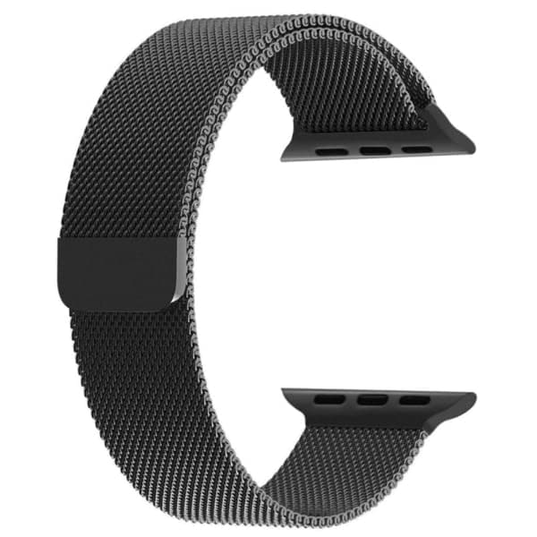 IC Milanese Loop Metal Armbånd Apple Watch 42/44/45/49mm Sort Sort Sort
