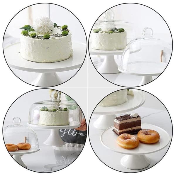 Hvid keramisk kagefad - Cupcake-udstillingsfad, Muffinhoder til bryllupsfester