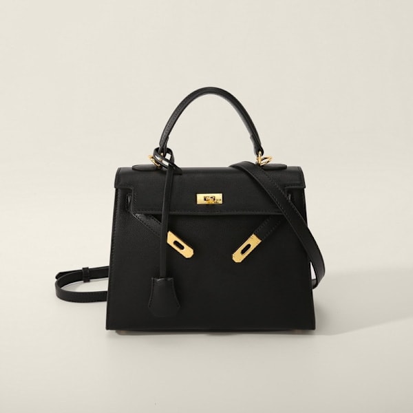Luksuriøs Håndlavet Dame Taske Skuldertaske Stor Black Extra large size: 28*11*20