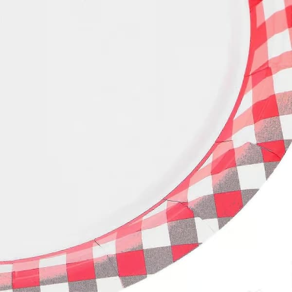 Røde papptallerkener til bursdagsfest for servering av kake, 20 stk