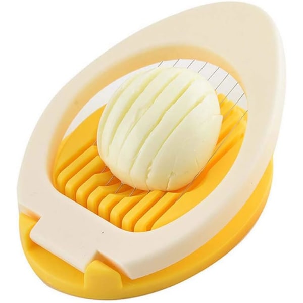 Multifunctional Egg Cutter Egg Slice Divider, Cut Eggs, Boiled Eggs, Preserved Eggs, ham, Bananas, and Effectively Cut into Thin Slices (Yellow)