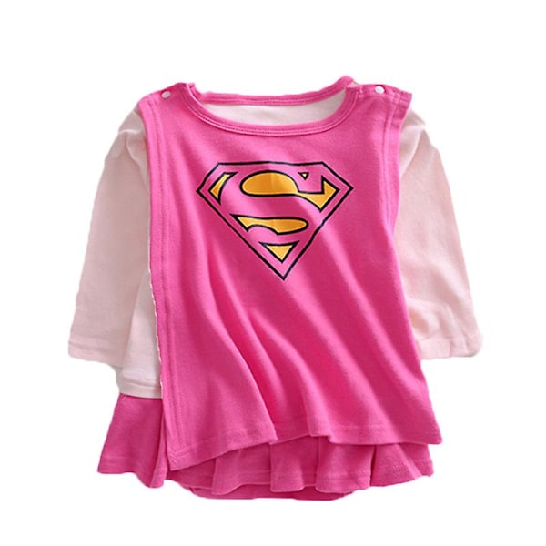 Baby Newborn Toddler Superhjälte Romper Långärmad Jumpsuit Playsuit Kostym Superman B 6-12 Months