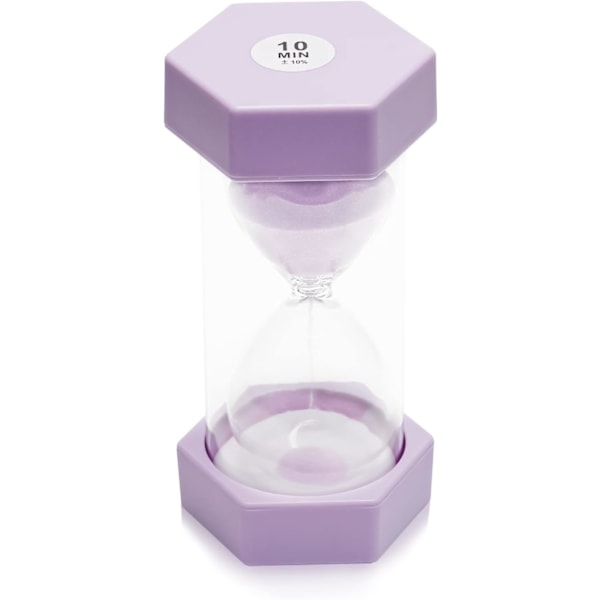 Timeglas Sand Timer, Sand Timer, Timeglas Børns Timeglas Timer Timeglas Sæt Farverigt Sandur Køkken Timer Purple 10 min