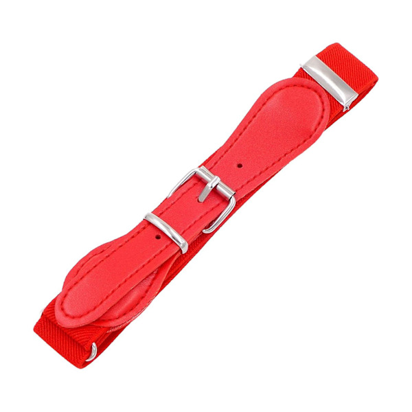 Lasten Vyö Vyötärönauha Joustava Säädettävä Vyötärövyö Rento Stretch Söpö Mekkovyö PU-nahkavyö Pojille Farkut Housut Hameet Red 2.5cmx65cm