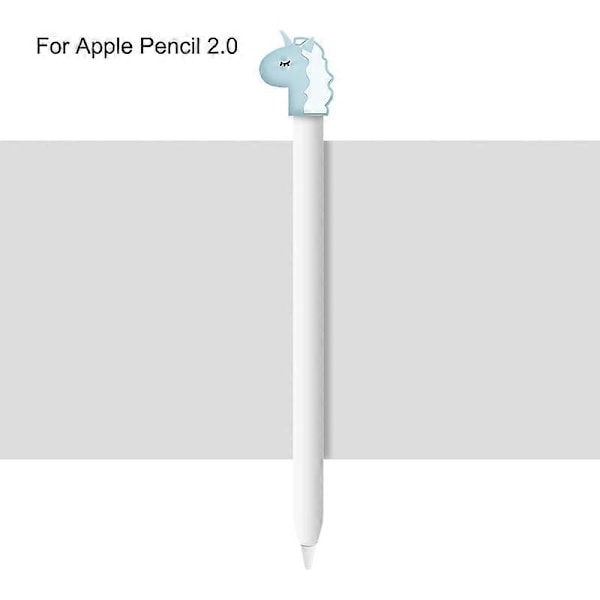 Kawaii Söpöt Pehmeät Silikonikotelot Apple Pencil 1 2 Gen -kynälle Tablet Kosketuskynän Suojus Pudotussuoja Apple Pencil 1./2. sukupolvelle 2nd Case Blue Horse