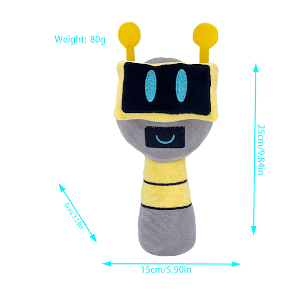 Sprunki plysjleker, Sprunki spill plysjleker, for voksne, barn, dukker, beste gaver Gul-grå robot Yellow-gray robot
