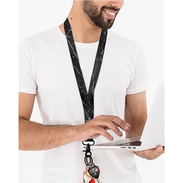 Nøglesnor - Nøgleholder med snor - Lanyard til nøgler Sort