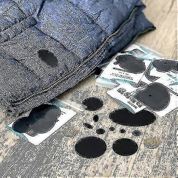 Lagningslappar för Dunjacka - Förklippta, Självhäftande, Mjuka, Vattentäta Dark Grey