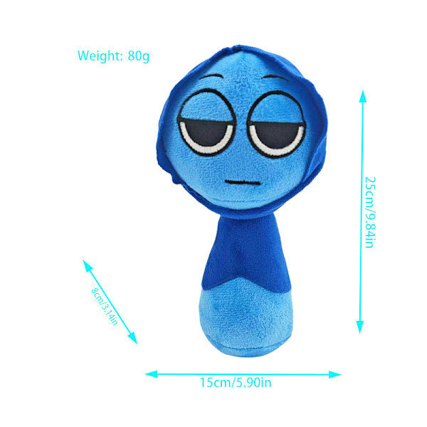 Sprunki plysjleker, Sprunki spill plysjleker, for voksne, barn, dukker, beste gaver Blå Hatt Blue Hat