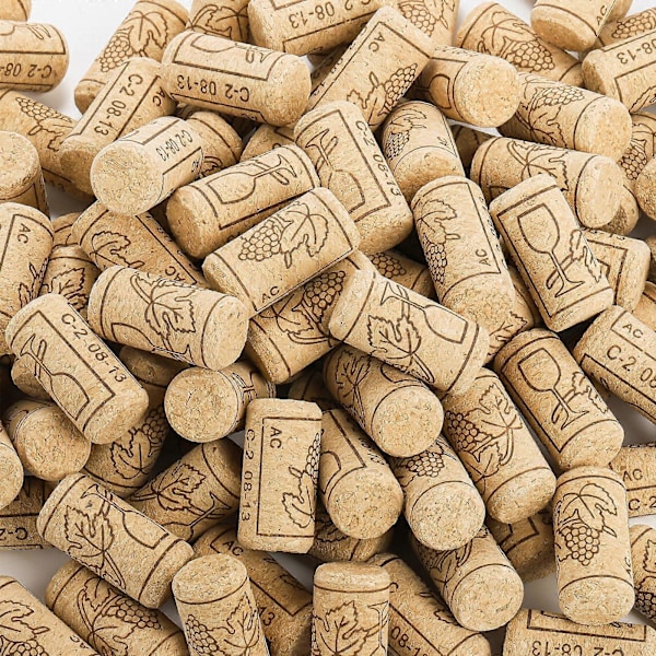 100 stk. naturlige vinkorke 2,1x4 mm Premium lige korkprop Naturlige trækorke Fremragende til flaskevin, ølflasker